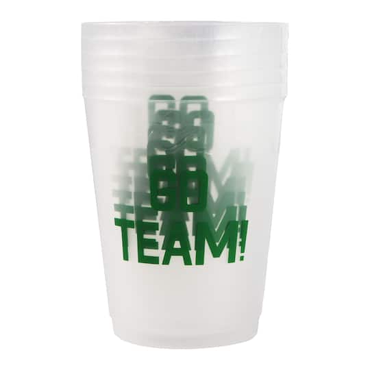 15.5oz. Go Team Frosted Plastic Cups, 6ct. by Celebrate It™